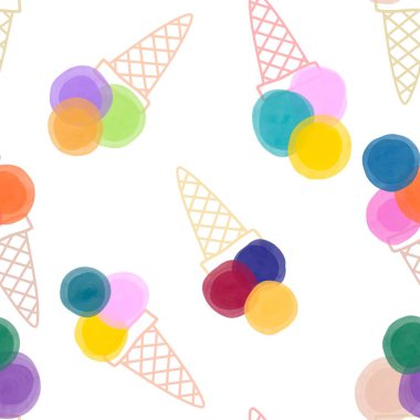 Kağıt, kumaş, çarşaf, çocuk giysisi baskısı ve yeni yıl partisi aksesuarları için kusursuz Noel dondurması deseni. Yüksek kaliteli illüstrasyon