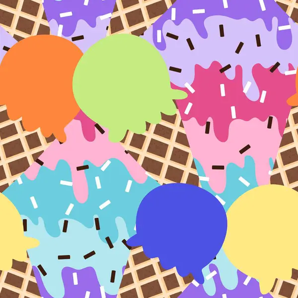 Kağıt, kumaş, çarşaf, çocuk giysisi baskısı ve yeni yıl partisi aksesuarları için kusursuz Noel dondurması deseni. Yüksek kaliteli illüstrasyon