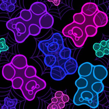 Çizgi film cadılar bayramı şekersiz kafatası ve kumaş ambalajı için lolipop deseni ve çocuk giysileri baskısı ve şenlik ambalajı ve sonbahar aksesuarları. Yüksek kaliteli illüstrasyon