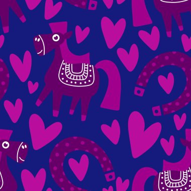 2026 yılının yılbaşı hayvanlarının paketleri ve parti aksesuarları ve çocuk kıyafetleri ve moda tekstili için kusursuz Noel atları modelleri.