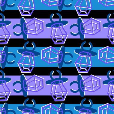 Kağıt ve kumaş ambalajı ve çocuk giysisi baskısı ve yaz partisi aksesuarları ve moda tekstili için şekersiz retro desen 