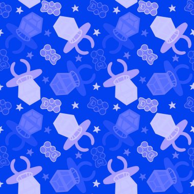 Kağıt ve kumaş ambalajı ve çocuk giysisi baskısı ve yaz partisi aksesuarları ve moda tekstili için şekersiz retro desen 