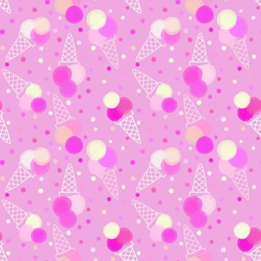 Kağıt, kumaş, çarşaf, çocuk giysisi baskısı ve yeni yıl partisi aksesuarları için kusursuz Noel dondurması deseni. Yüksek kaliteli illüstrasyon