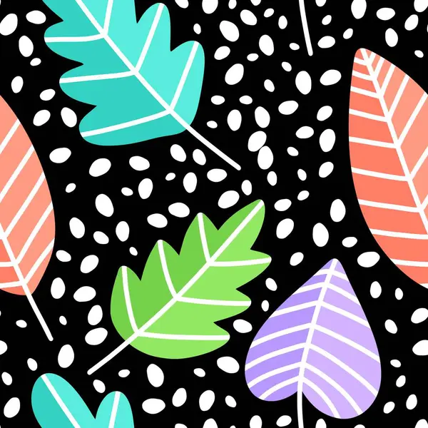 Güz çiçekli yapraklar ambalaj kağıtları, kumaşlar, çarşaflar ve çocuk giysileri baskıları, moda tekstil ürünleri ve mutfak aksesuarları için. Yüksek kaliteli illüstrasyon 