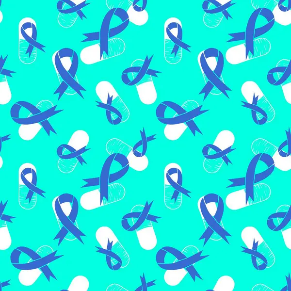 Göğüs kanseri ayı, ambalaj kağıdı, tıbbi aksesuar ve ilaç tekstili için kusursuz pembe kurdele günü deseni. Yüksek kaliteli illüstrasyon 