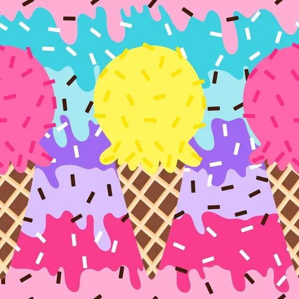 Kağıt, kumaş, çarşaf, çocuk giysisi baskısı ve yeni yıl partisi aksesuarları için kusursuz Noel dondurması deseni. Yüksek kaliteli illüstrasyon