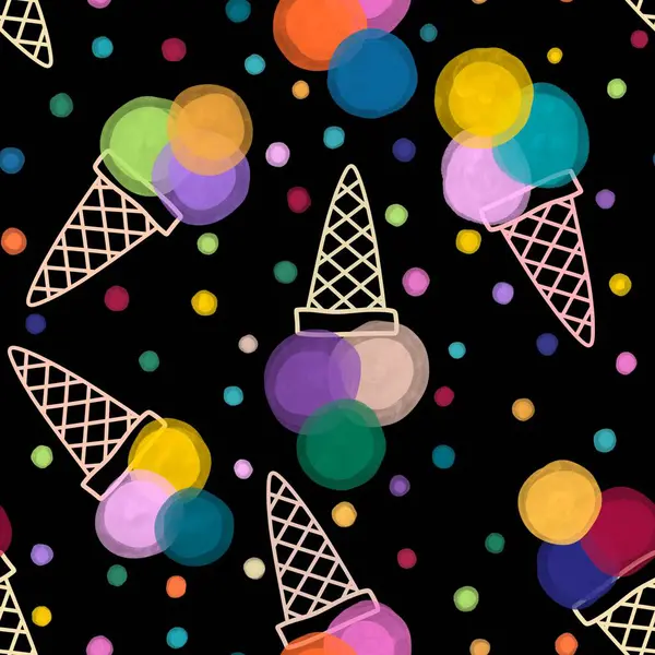 Kağıt, kumaş, çarşaf, çocuk giysisi baskısı ve yeni yıl partisi aksesuarları için kusursuz Noel dondurması deseni. Yüksek kaliteli illüstrasyon