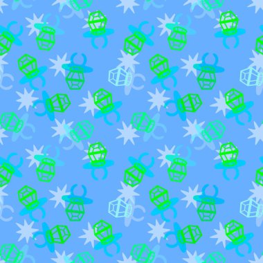 Kağıt ve kumaş ambalajı ve çocuk giysisi baskısı ve yaz partisi aksesuarları ve moda tekstili için şekersiz retro desen 