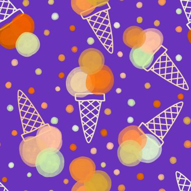 Kağıt, kumaş, çarşaf, çocuk giysisi baskısı ve yeni yıl partisi aksesuarları için kusursuz Noel dondurması deseni. Yüksek kaliteli illüstrasyon