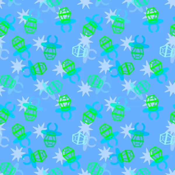 Kağıt ve kumaş ambalajı ve çocuk giysisi baskısı ve yaz partisi aksesuarları ve moda tekstili için şekersiz retro desen 