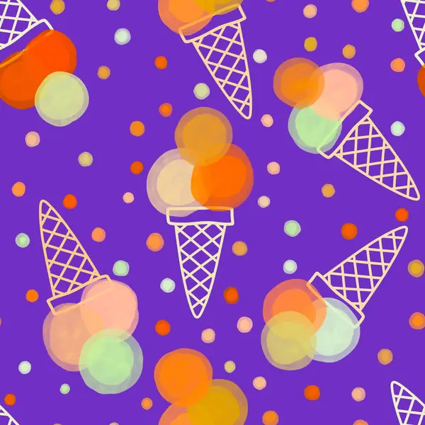 Kağıt, kumaş, çarşaf, çocuk giysisi baskısı ve yeni yıl partisi aksesuarları için kusursuz Noel dondurması deseni. Yüksek kaliteli illüstrasyon