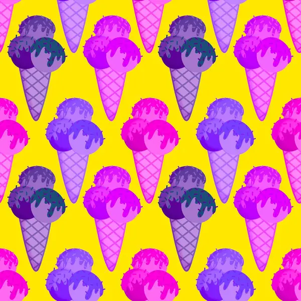 Kağıt, kumaş, çarşaf, çocuk giysisi baskısı ve yeni yıl partisi aksesuarları için kusursuz Noel dondurması deseni. Yüksek kaliteli illüstrasyon