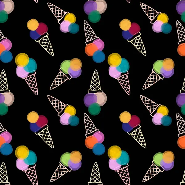 Kağıt, kumaş, çarşaf, çocuk giysisi baskısı ve yeni yıl partisi aksesuarları için kusursuz Noel dondurması deseni. Yüksek kaliteli illüstrasyon