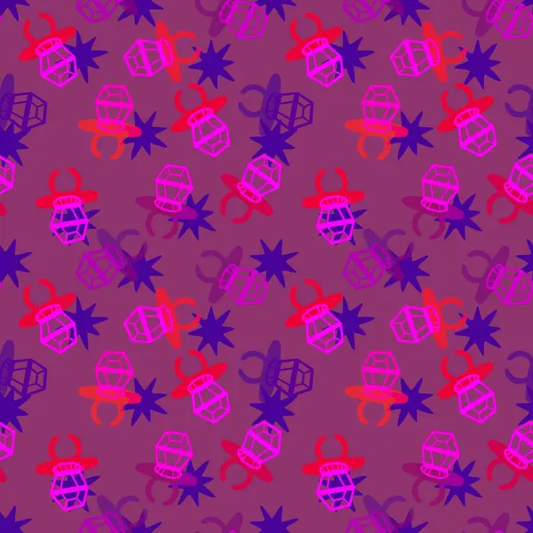 Kağıt ve kumaş ambalajı ve çocuk giysisi baskısı ve yaz partisi aksesuarları ve moda tekstili için şekersiz retro desen 