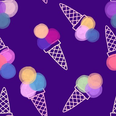 Kağıt, kumaş, çarşaf, çocuk giysisi baskısı ve yeni yıl partisi aksesuarları için kusursuz Noel dondurması deseni. Yüksek kaliteli illüstrasyon