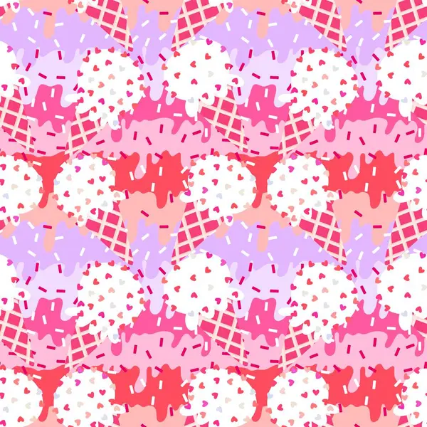 Kağıt, kumaş, çarşaf, çocuk giysisi baskısı ve yeni yıl partisi aksesuarları için kusursuz Noel dondurması deseni. Yüksek kaliteli illüstrasyon