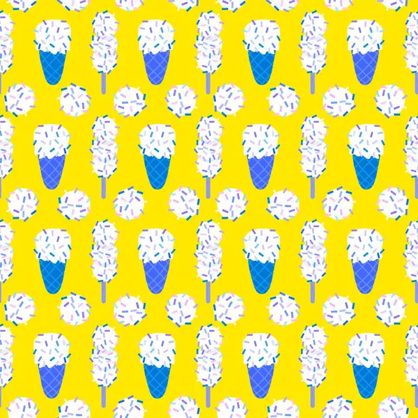 Kağıt, kumaş, çarşaf, çocuk giysisi baskısı ve yeni yıl partisi aksesuarları için kusursuz Noel dondurması deseni. Yüksek kaliteli illüstrasyon 