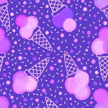 Kağıt, kumaş, çarşaf, çocuk giysisi baskısı ve yeni yıl partisi aksesuarları için kusursuz Noel dondurması deseni. Yüksek kaliteli illüstrasyon