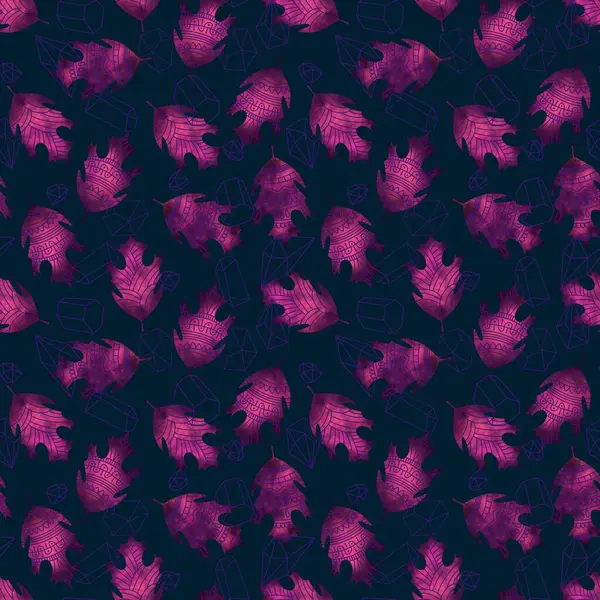 Güz çiçekli yapraklar ambalaj kağıtları, kumaşlar, çarşaflar ve çocuk giysileri baskıları, moda tekstil ürünleri ve mutfak aksesuarları için. Yüksek kaliteli illüstrasyon 