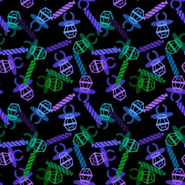 Kağıt ve kumaş ambalajı ve çocuk giysisi baskısı ve yaz partisi aksesuarları ve moda tekstili için şekersiz retro desen 