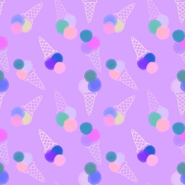 Kağıt, kumaş, çarşaf, çocuk giysisi baskısı ve yeni yıl partisi aksesuarları için kusursuz Noel dondurması deseni. Yüksek kaliteli illüstrasyon