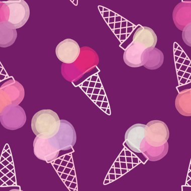 Kağıt, kumaş, çarşaf, çocuk giysisi baskısı ve yeni yıl partisi aksesuarları için kusursuz Noel dondurması deseni. Yüksek kaliteli illüstrasyon