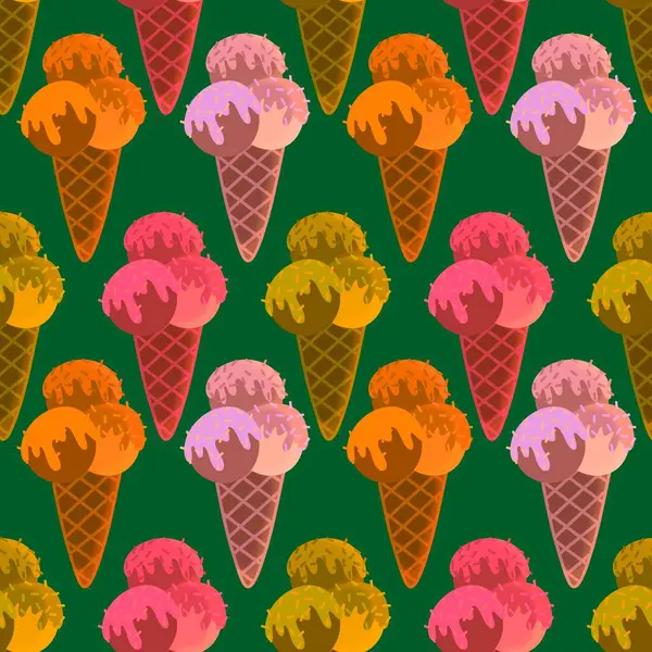 Kağıt, kumaş, çarşaf, çocuk giysisi baskısı ve yeni yıl partisi aksesuarları için kusursuz Noel dondurması deseni. Yüksek kaliteli illüstrasyon 