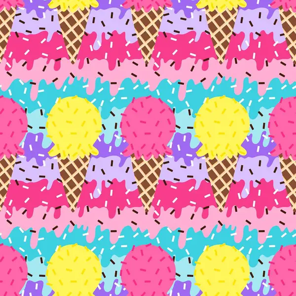 Kağıt, kumaş, çarşaf, çocuk giysisi baskısı ve yeni yıl partisi aksesuarları için kusursuz Noel dondurması deseni. Yüksek kaliteli illüstrasyon