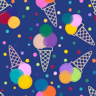 Kağıt, kumaş, çarşaf, çocuk giysisi baskısı ve yeni yıl partisi aksesuarları için kusursuz Noel dondurması deseni. Yüksek kaliteli illüstrasyon