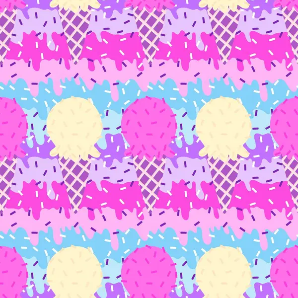 Kağıt, kumaş, çarşaf, çocuk giysisi baskısı ve yeni yıl partisi aksesuarları için kusursuz Noel dondurması deseni. Yüksek kaliteli illüstrasyon