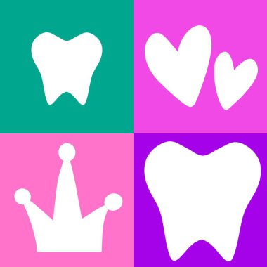 Kağıt, kumaş, çarşaf, çocuk giysisi baskısı, doktor aksesuarları ve eczane ambalajları için tıbbî ve kusursuz diş deseni. Yüksek kaliteli illüstrasyon