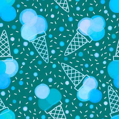 Kağıt, kumaş, çarşaf, çocuk giysisi baskısı ve yeni yıl partisi aksesuarları için kusursuz Noel dondurması deseni. Yüksek kaliteli illüstrasyon