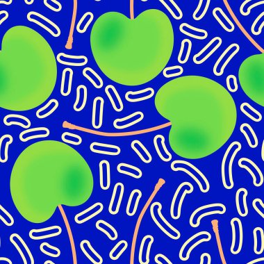 Kağıt, kumaş, çarşaf, çocuk giysileri, tekstil ürünleri, parti aksesuarları ve mutfak için yaz meyvesiz kiraz deseni. Yüksek kaliteli illüstrasyon