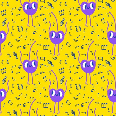 Kağıt, kumaş, çarşaf, çocuk giysileri, tekstil ürünleri, parti aksesuarları ve mutfak için yaz meyvesiz kiraz deseni. Yüksek kaliteli illüstrasyon