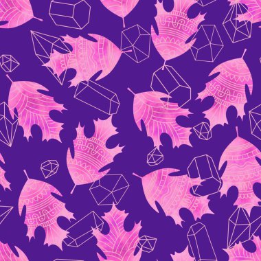 Güz çiçekli yapraklar ambalaj kağıtları, kumaşlar, çarşaflar ve çocuk giysileri baskıları, moda tekstil ürünleri ve mutfak aksesuarları için. Yüksek kaliteli illüstrasyon 