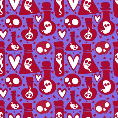 Cadılar Bayramı hayaletleri kağıt, kumaş, çarşaf ve çocuk giysileri baskısı, ambalaj ve şenlikli aksesuarlar için kusursuz çizgi film desenleri. Yüksek kaliteli illüstrasyon