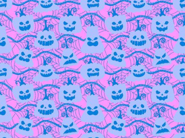 Sonbahar hasadı sebzesiz canavar Cadılar Bayramı balkabağı desenli kağıt, kumaş ve çocuk giysileri baskısı, şenlikli ambalaj ve aksesuarlar. Yüksek kaliteli illüstrasyon