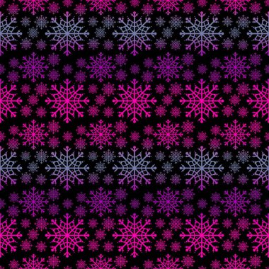 Noel buzları, kağıt, kumaş, çarşaf ve çocuk giysileri baskısı, yeni yıl paketleri ve şenlik aksesuarları için kusursuz kar taneleri deseni çizer. Yüksek kaliteli illüstrasyon