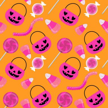 Sonbahar hasadı sebzesiz canavar Cadılar Bayramı balkabağı desenli kağıt, kumaş ve çocuk giysileri baskısı, şenlikli ambalaj ve aksesuarlar. Yüksek kaliteli illüstrasyon