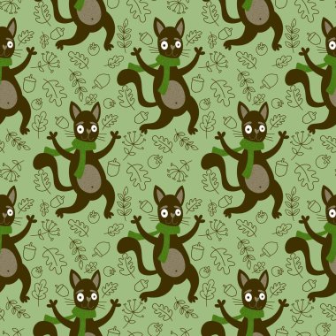 Cadılar bayramı hayvanları kusursuz kediler ve paket kağıdı, kumaş, çarşaf ve çocuk kıyafetleri ve parti aksesuarları için hayalet deseni. Yüksek kaliteli illüstrasyon