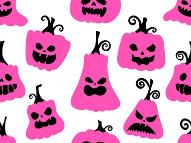 Sonbahar hasadı sebzesiz canavar Cadılar Bayramı balkabağı desenli kağıt, kumaş ve çocuk giysileri baskısı, şenlikli ambalaj ve aksesuarlar. Yüksek kaliteli illüstrasyon