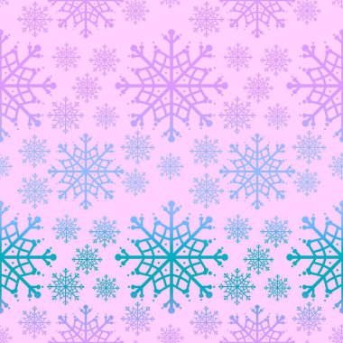 Noel buzları, kağıt, kumaş, çarşaf ve çocuk giysileri baskısı, yeni yıl paketleri ve şenlik aksesuarları için kusursuz kar taneleri deseni çizer. Yüksek kaliteli illüstrasyon