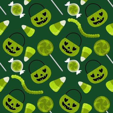 Sonbahar hasadı sebzesiz canavar Cadılar Bayramı balkabağı desenli kağıt, kumaş ve çocuk giysileri baskısı, şenlikli ambalaj ve aksesuarlar. Yüksek kaliteli illüstrasyon