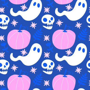 Sonbahar hasadı sebzesiz canavar Cadılar Bayramı balkabağı desenli kağıt, kumaş ve çocuk giysileri baskısı, şenlikli ambalaj ve aksesuarlar. Yüksek kaliteli illüstrasyon