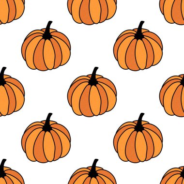 Sonbahar hasadı sebzesiz canavar Cadılar Bayramı balkabağı desenli kağıt, kumaş ve çocuk giysileri baskısı, şenlikli ambalaj ve aksesuarlar. Yüksek kaliteli illüstrasyon