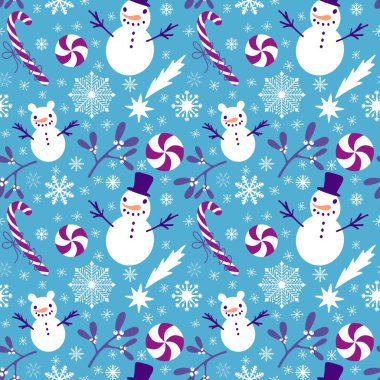 Kardan adam desenli Noel kardan adam desenli ambalajlar, kumaşlar, çarşaflar, çocuk giysileri baskısı, parti aksesuarları ve yeni yıl paketleri. Yüksek kaliteli illüstrasyon