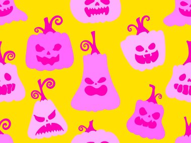 Sonbahar hasadı sebzesiz canavar Cadılar Bayramı balkabağı desenli kağıt, kumaş ve çocuk giysileri baskısı, şenlikli ambalaj ve aksesuarlar. Yüksek kaliteli illüstrasyon