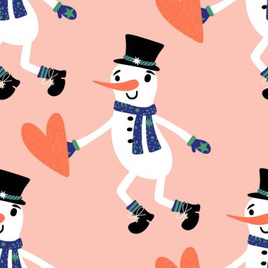 Kardan adam desenli Noel kardan adam desenli ambalajlar, kumaşlar, çarşaflar, çocuk giysileri baskısı, parti aksesuarları ve yeni yıl paketleri. Yüksek kaliteli illüstrasyon