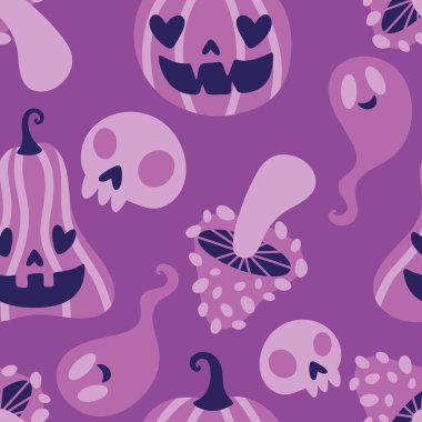 Sonbahar hasadı sebzesiz canavar Cadılar Bayramı balkabağı desenli kağıt, kumaş ve çocuk giysileri baskısı, şenlikli ambalaj ve aksesuarlar. Yüksek kaliteli illüstrasyon