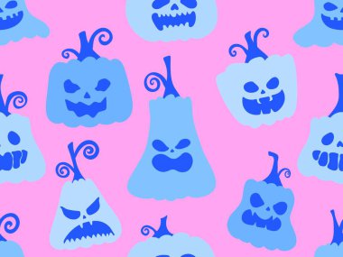 Sonbahar hasadı sebzesiz canavar Cadılar Bayramı balkabağı desenli kağıt, kumaş ve çocuk giysileri baskısı, şenlikli ambalaj ve aksesuarlar. Yüksek kaliteli illüstrasyon